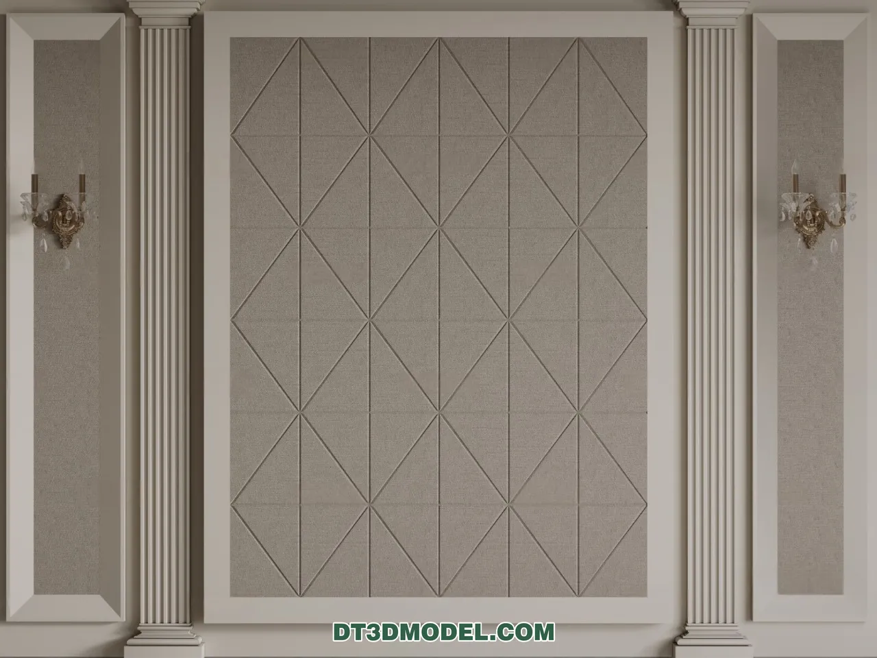 3D Model of Headboard - Bedroom Decoration 3D - 116