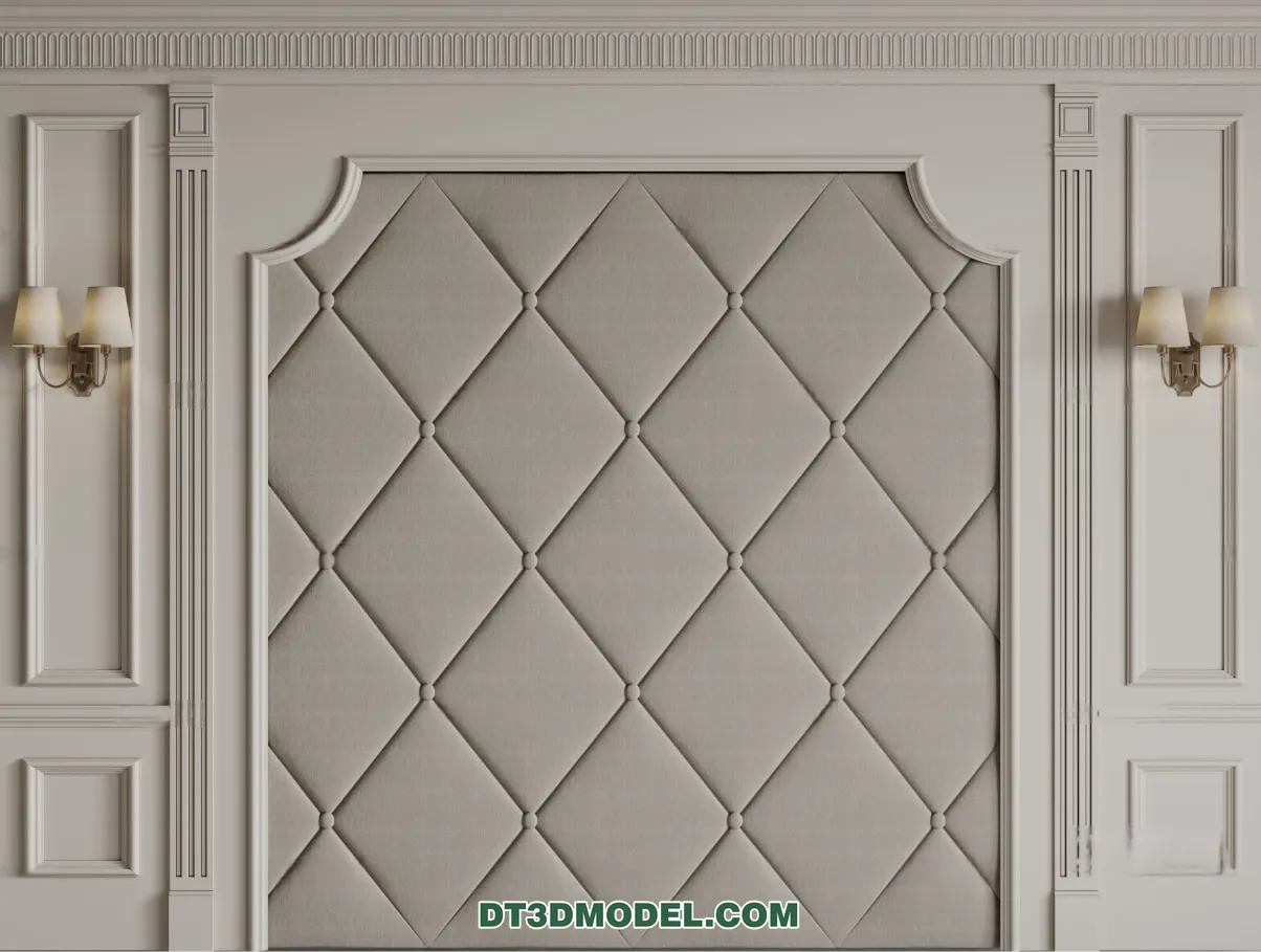 3D Model of Headboard - Bedroom Decoration 3D - 117