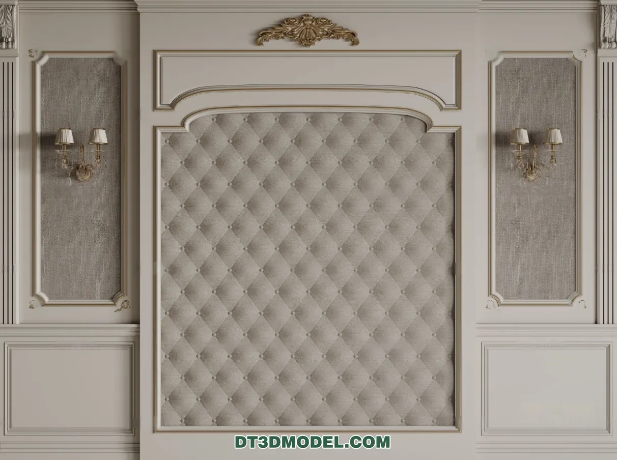 3D Model of Headboard - Bedroom Decoration 3D - 119