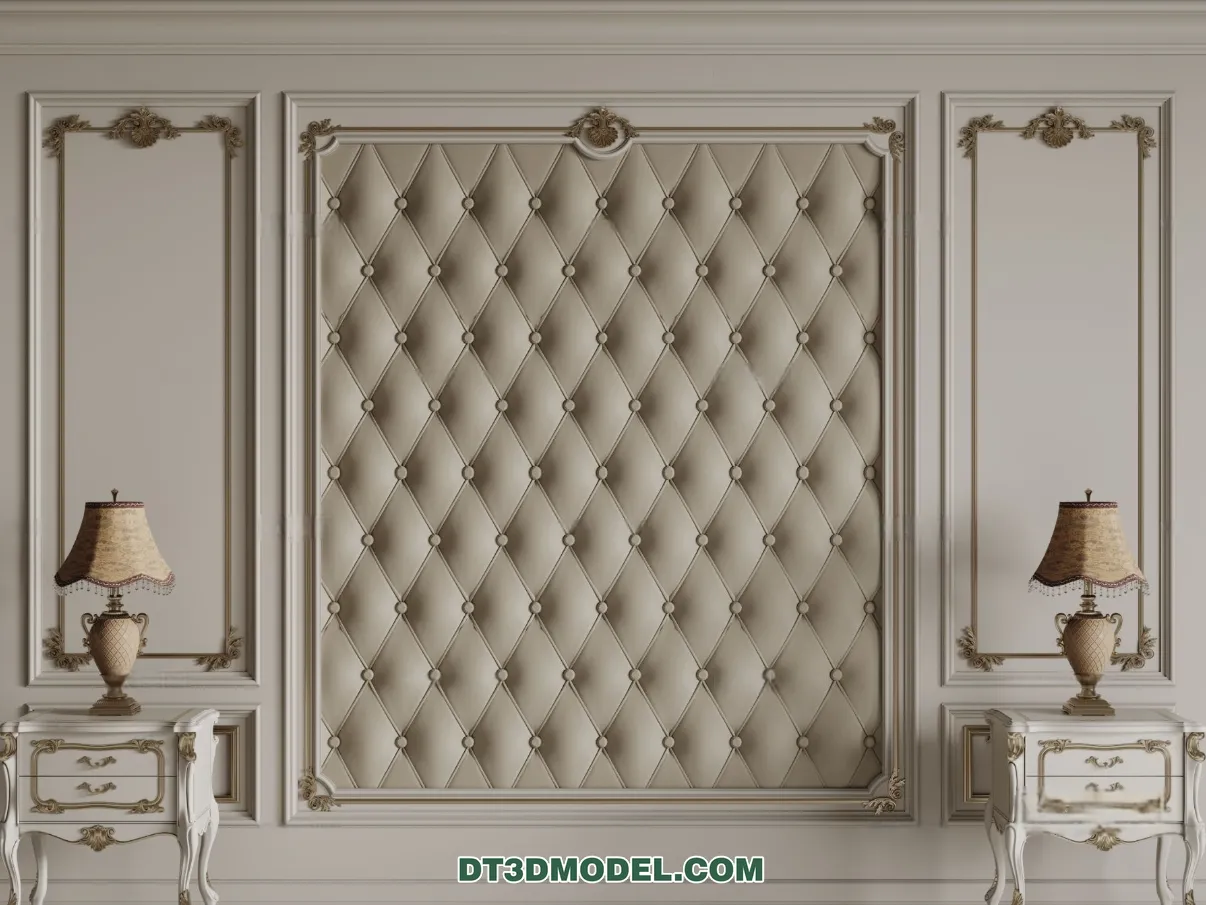 3D Model of Headboard - Bedroom Decoration 3D - 121