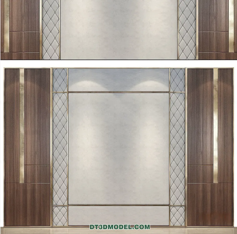 3D Model of Headboard - Bedroom Decoration 3D - 126
