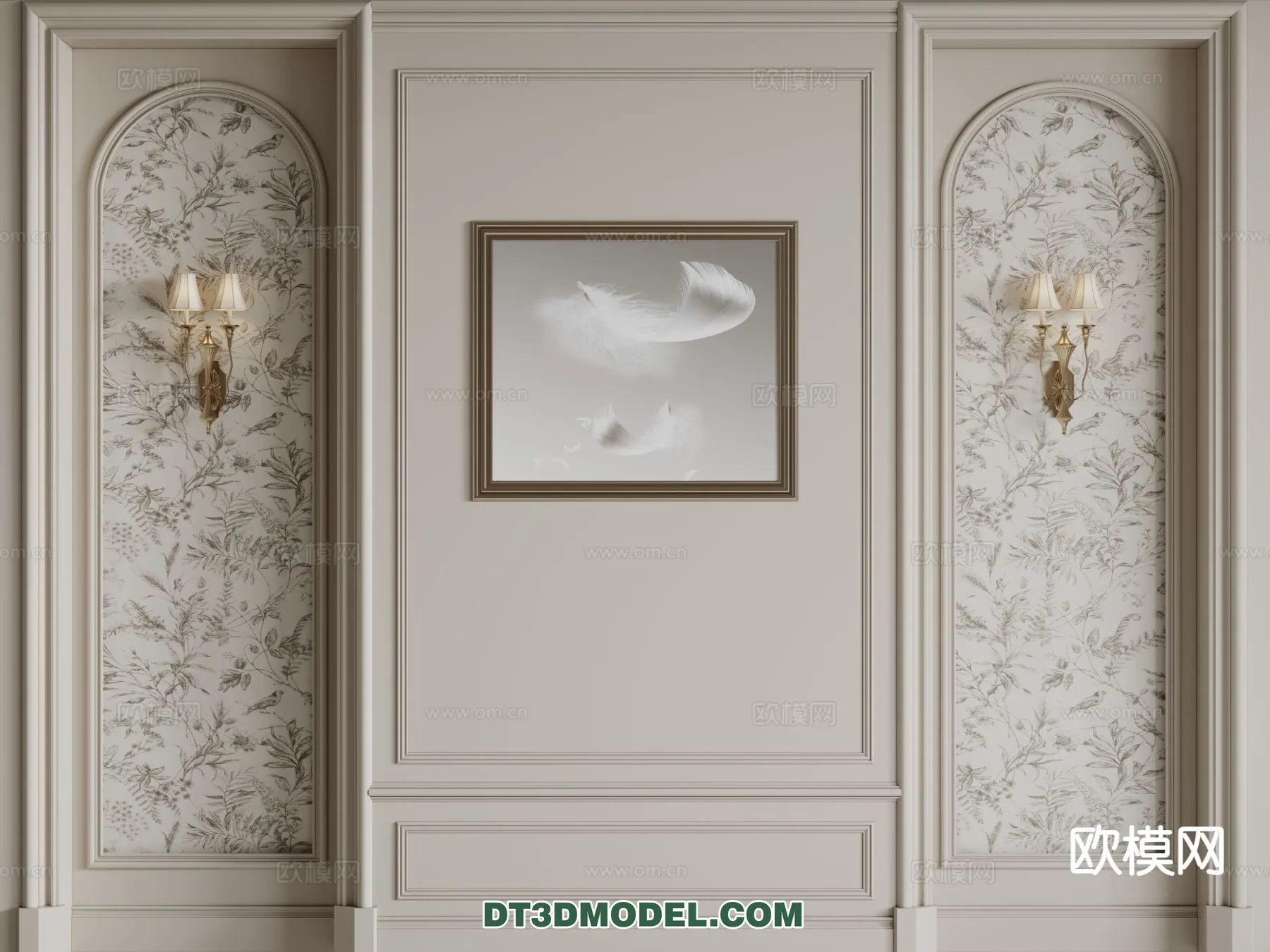 3D Model of Headboard - Bedroom Decoration 3D - 129