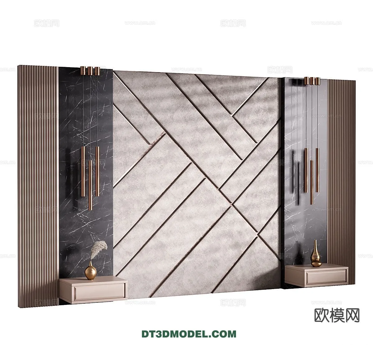 3D Model of Headboard - Bedroom Decoration 3D - 131