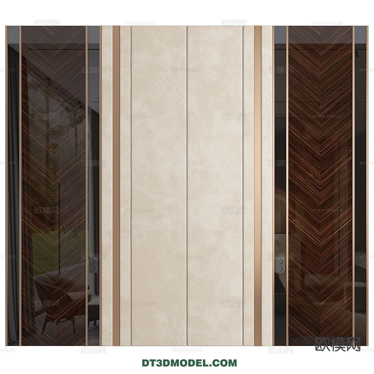 3D Model of Headboard - Bedroom Decoration 3D - 133