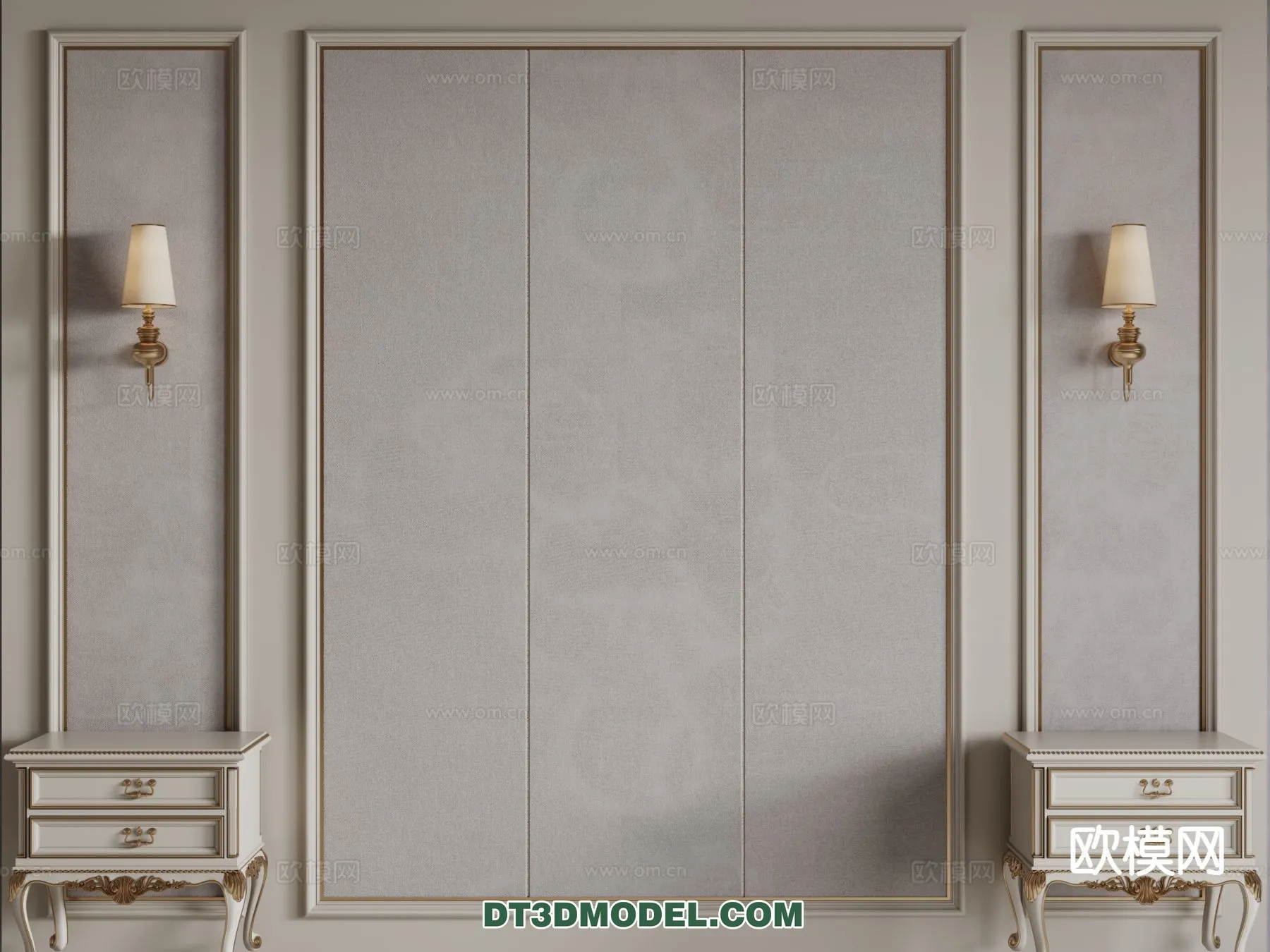 3D Model of Headboard - Bedroom Decoration 3D - 136