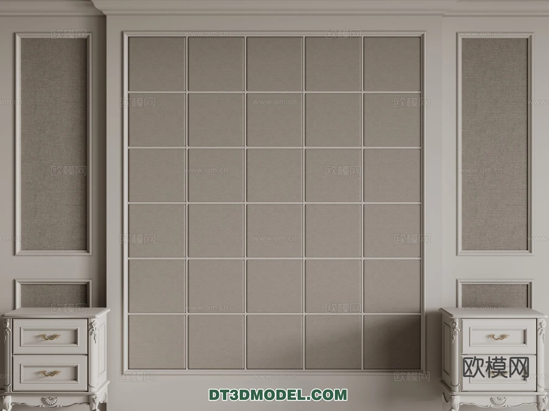 3D Model of Headboard - Bedroom Decoration 3D - 137