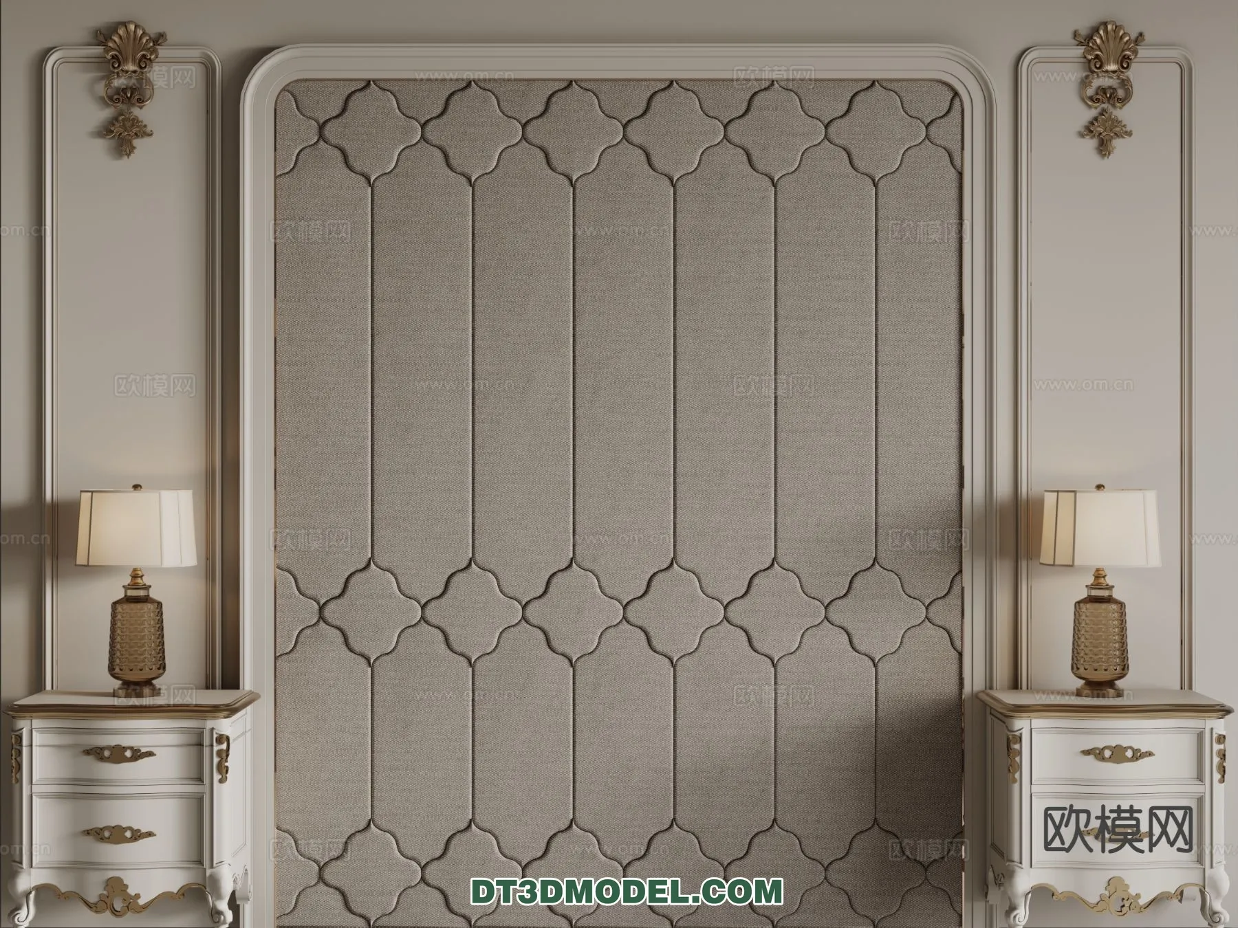 3D Model of Headboard - Bedroom Decoration 3D - 138