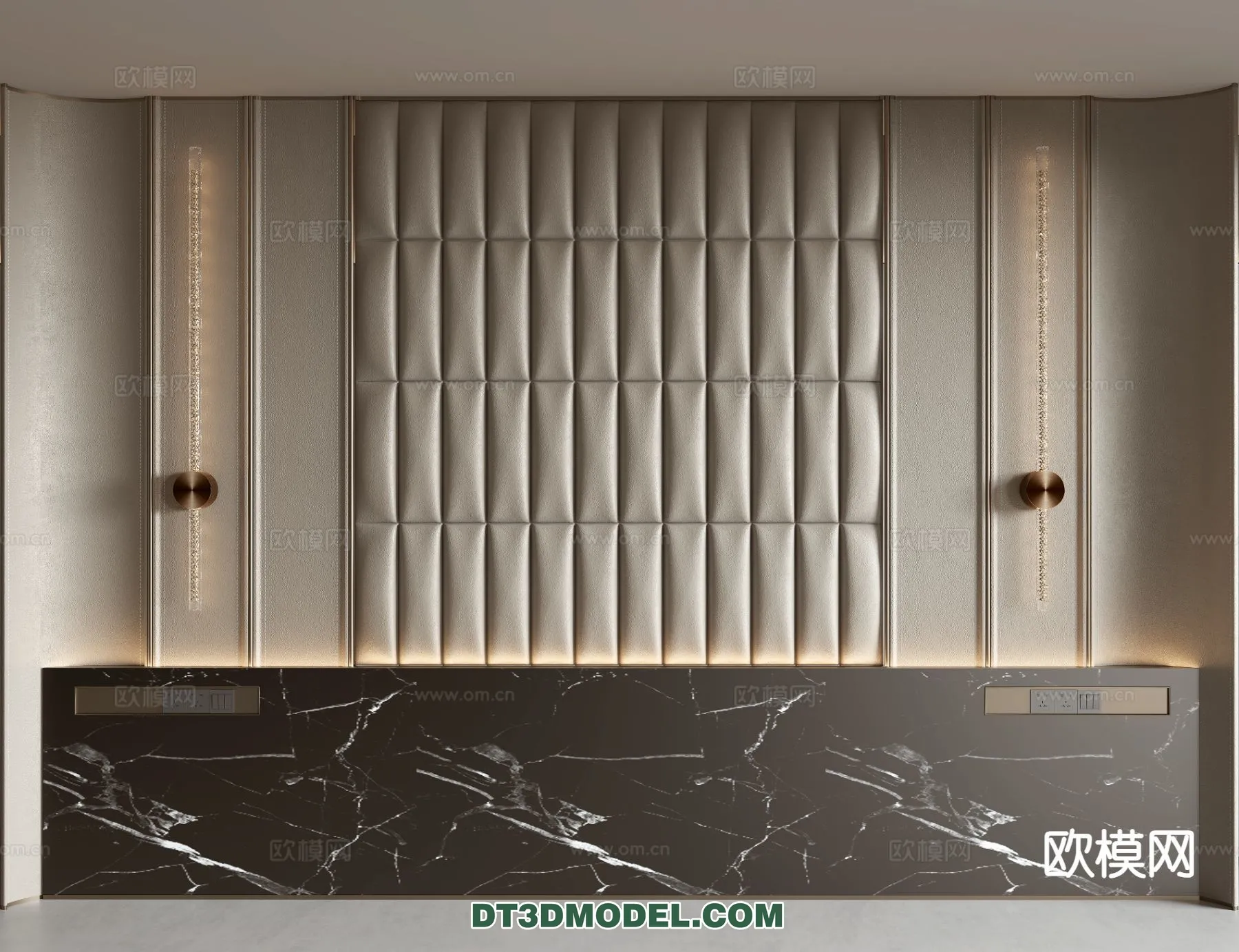 3D Model of Headboard - Bedroom Decoration 3D - 143