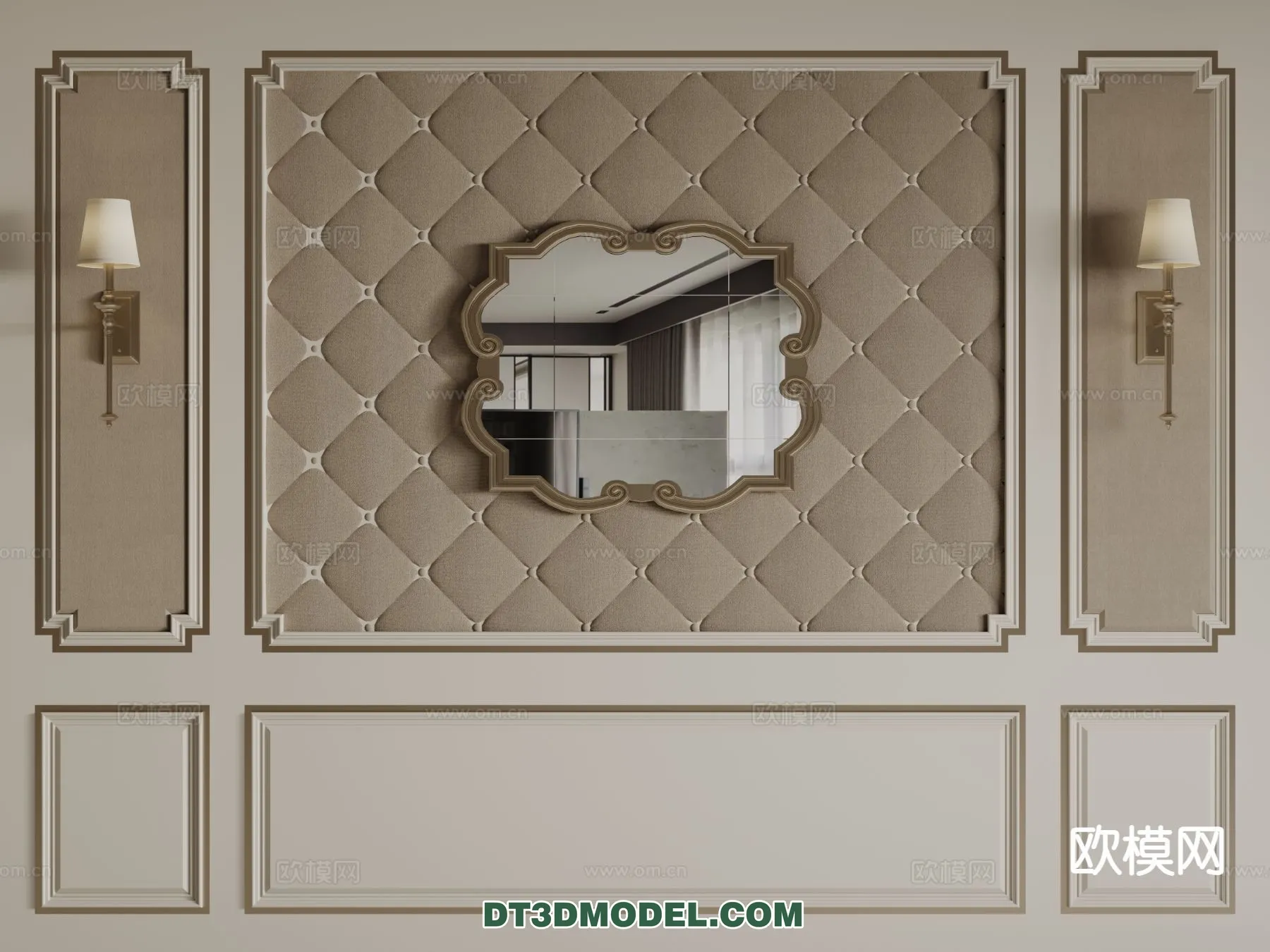 3D Model of Headboard - Bedroom Decoration 3D - 144