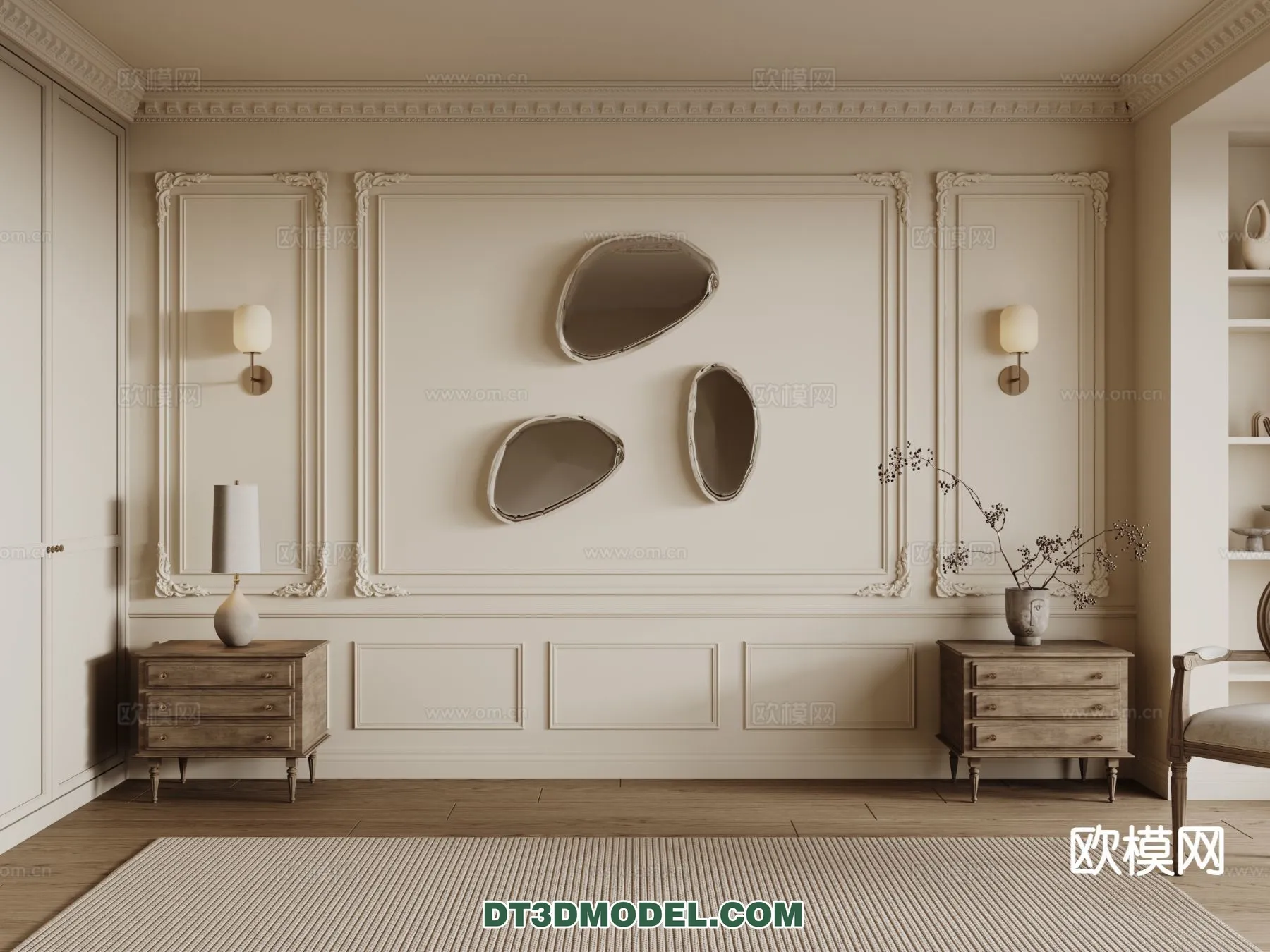 3D Model of Headboard - Bedroom Decoration 3D - 150