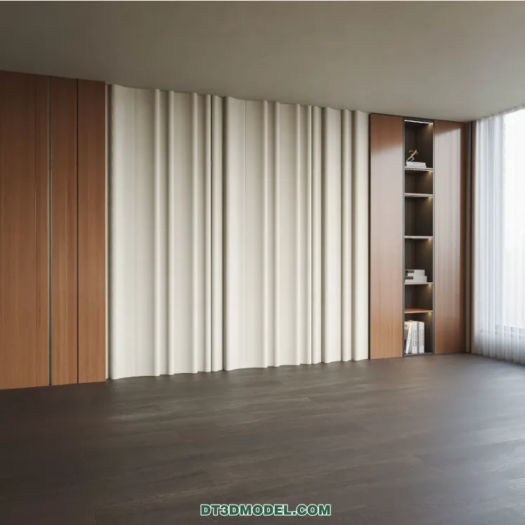 3D Model of Headboard - Bedroom Decoration 3D - 155