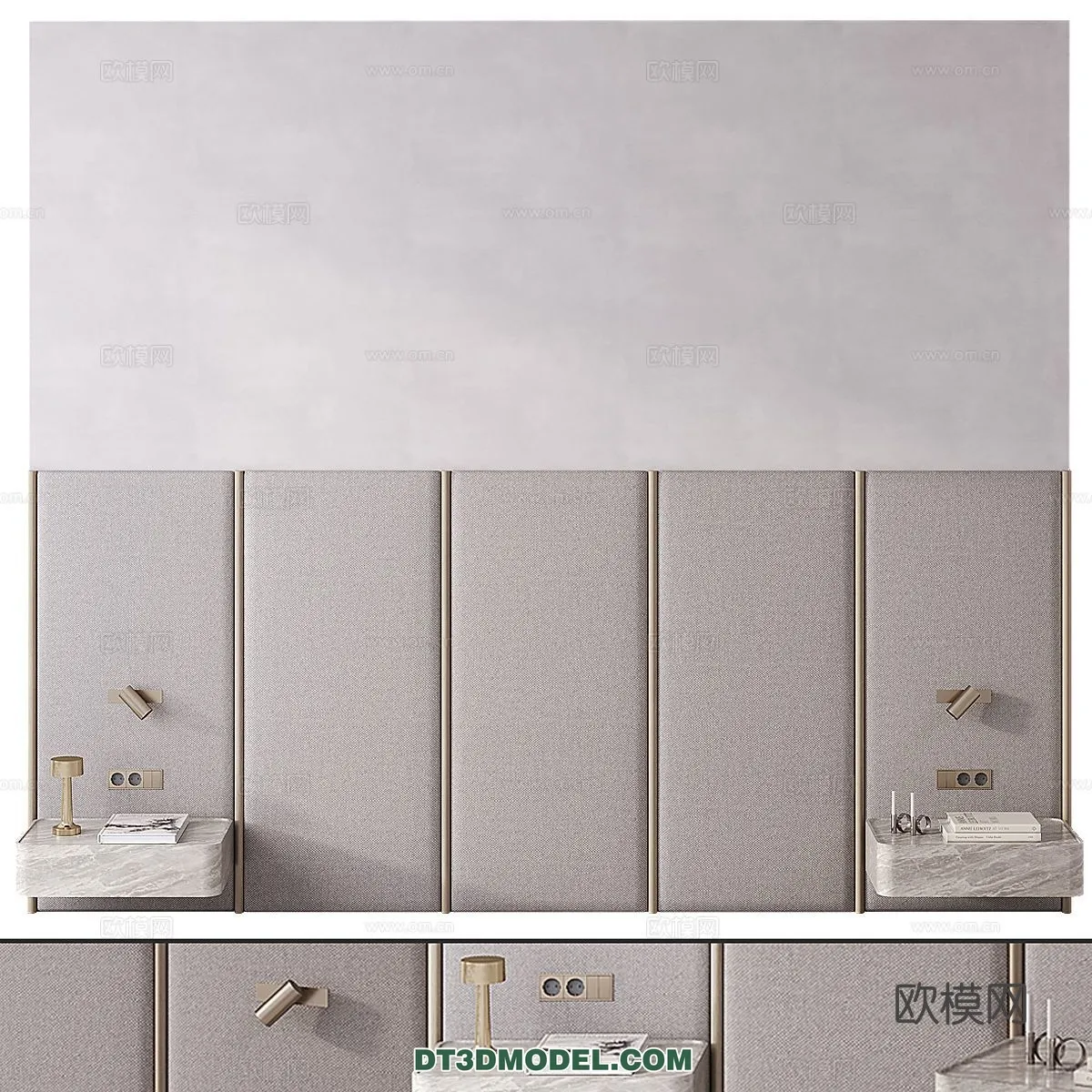 3D Model of Headboard - Bedroom Decoration 3D - 156