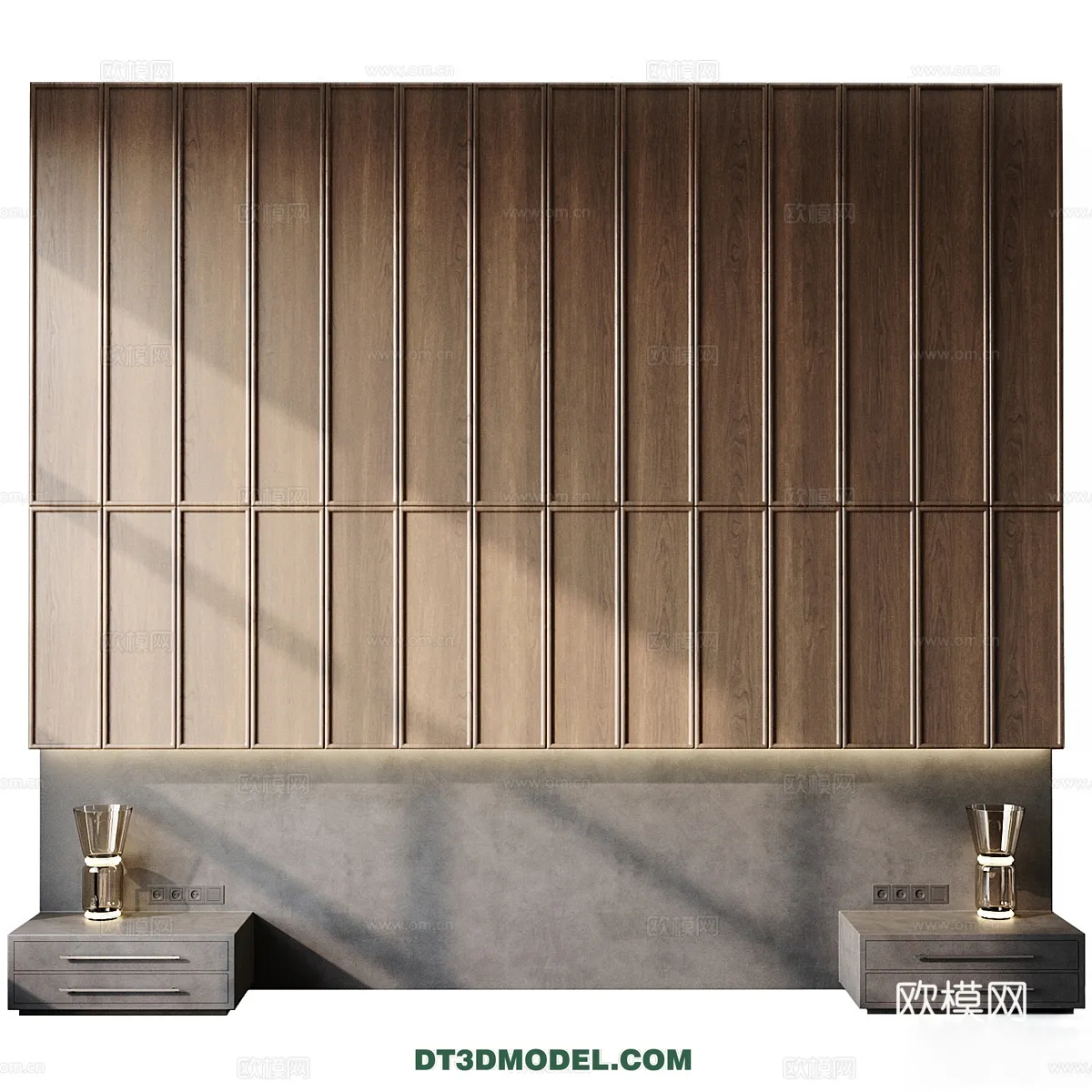 3D Model of Headboard - Bedroom Decoration 3D - 163