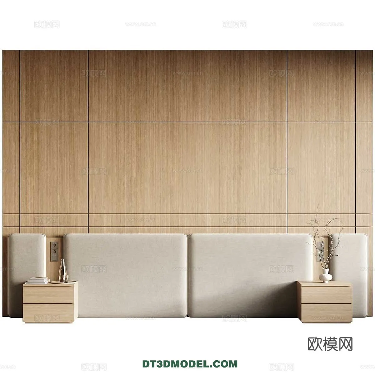 3D Model of Headboard - Bedroom Decoration 3D - 164