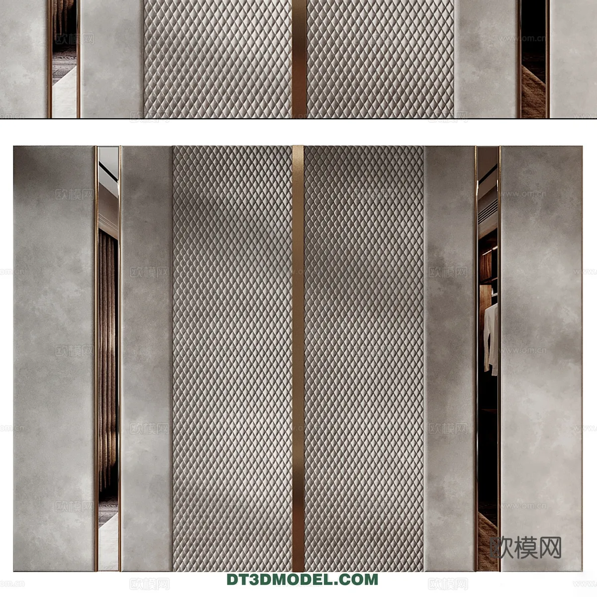 3D Model of Headboard - Bedroom Decoration 3D - 167