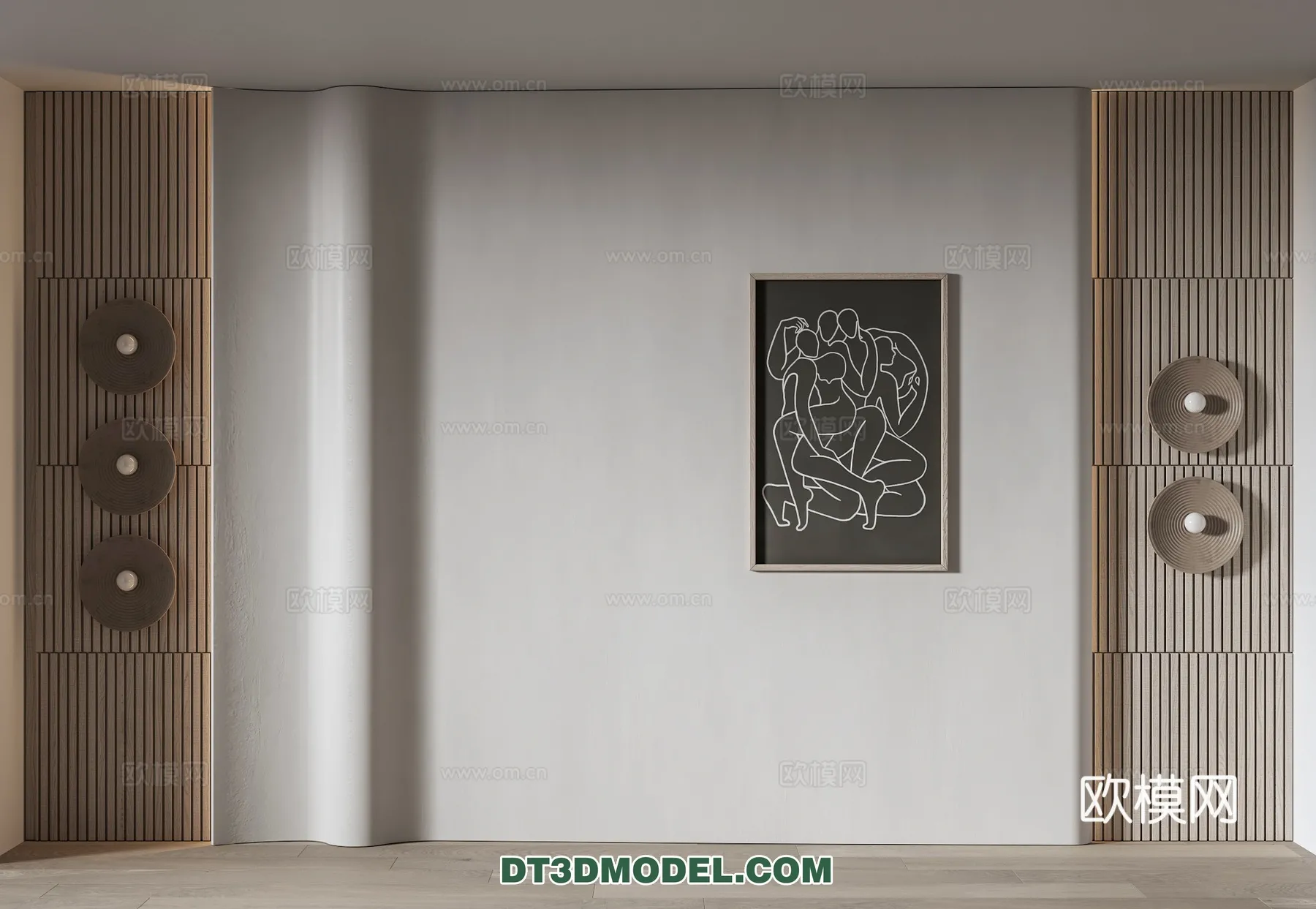 3D Model of Headboard - Bedroom Decoration 3D - 168