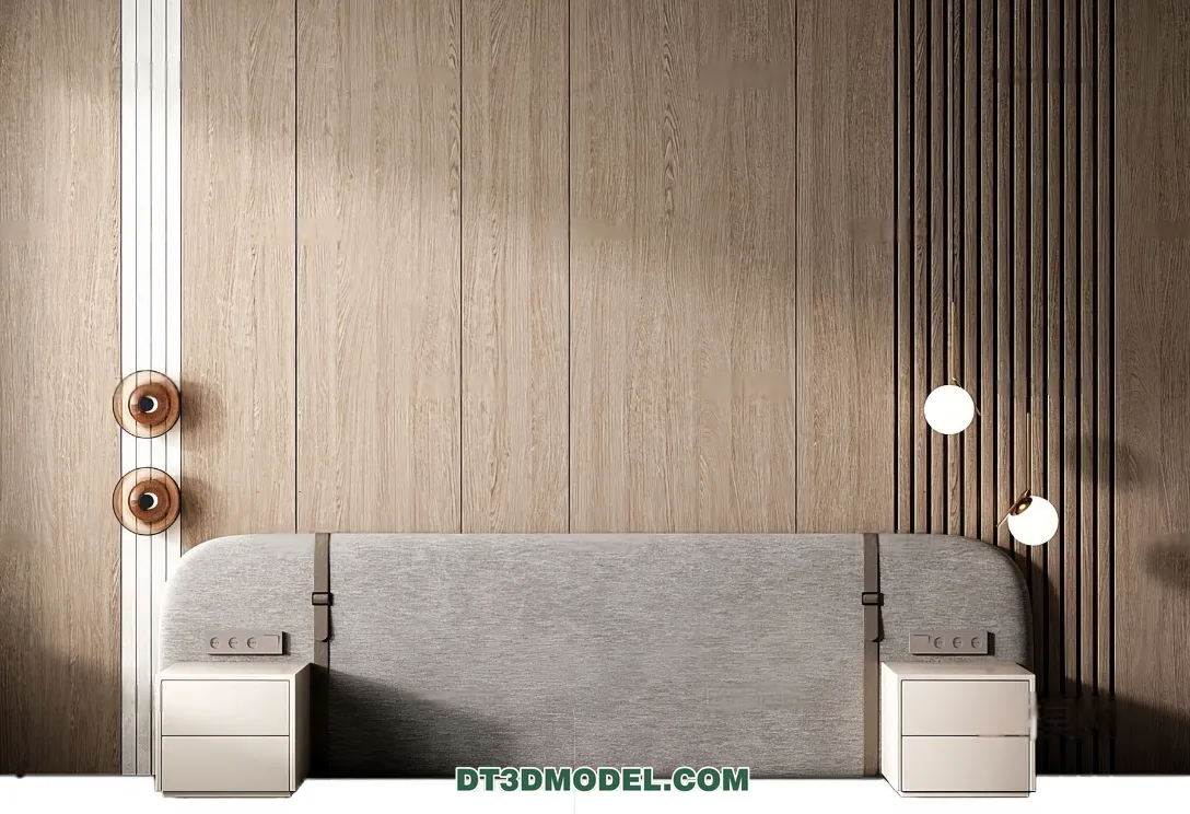 3D Model of Headboard - Bedroom Decoration 3D - 171