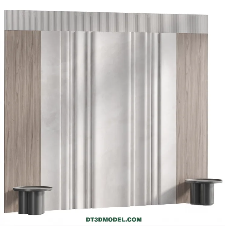 3D Model of Headboard - Bedroom Decoration 3D - 172