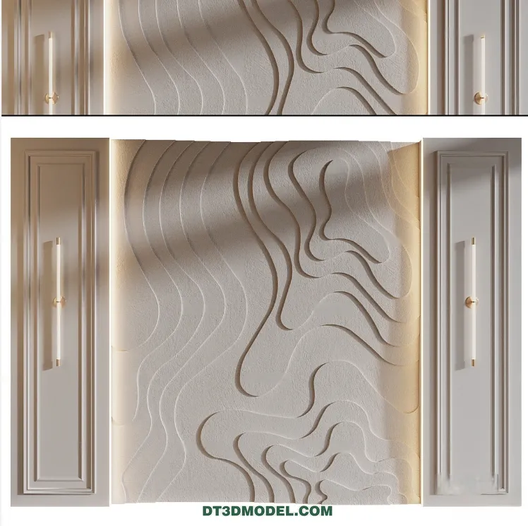 3D Model of Headboard - Bedroom Decoration 3D - 173