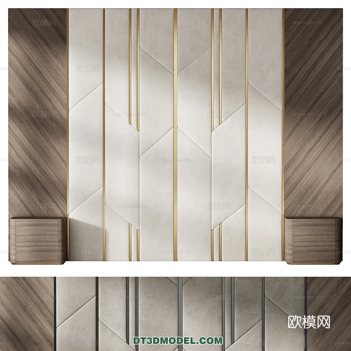 3D Model of Headboard - Bedroom Decoration 3D - 174