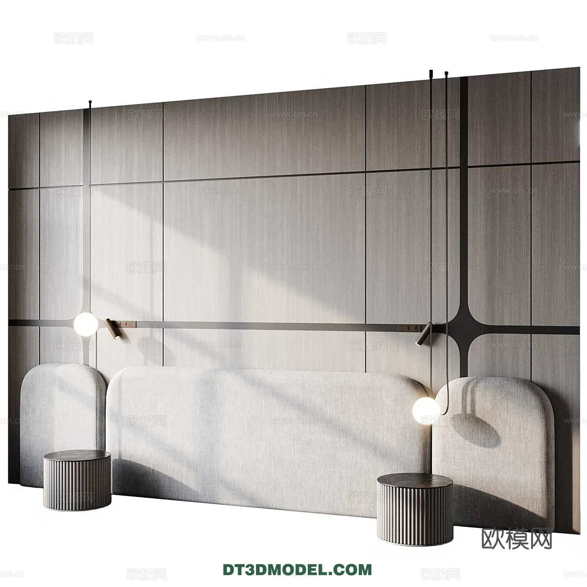 3D Model of Headboard - Bedroom Decoration 3D - 176