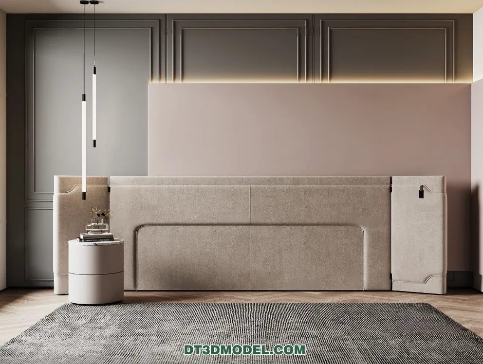 3D Model of Headboard - Bedroom Decoration 3D - 178