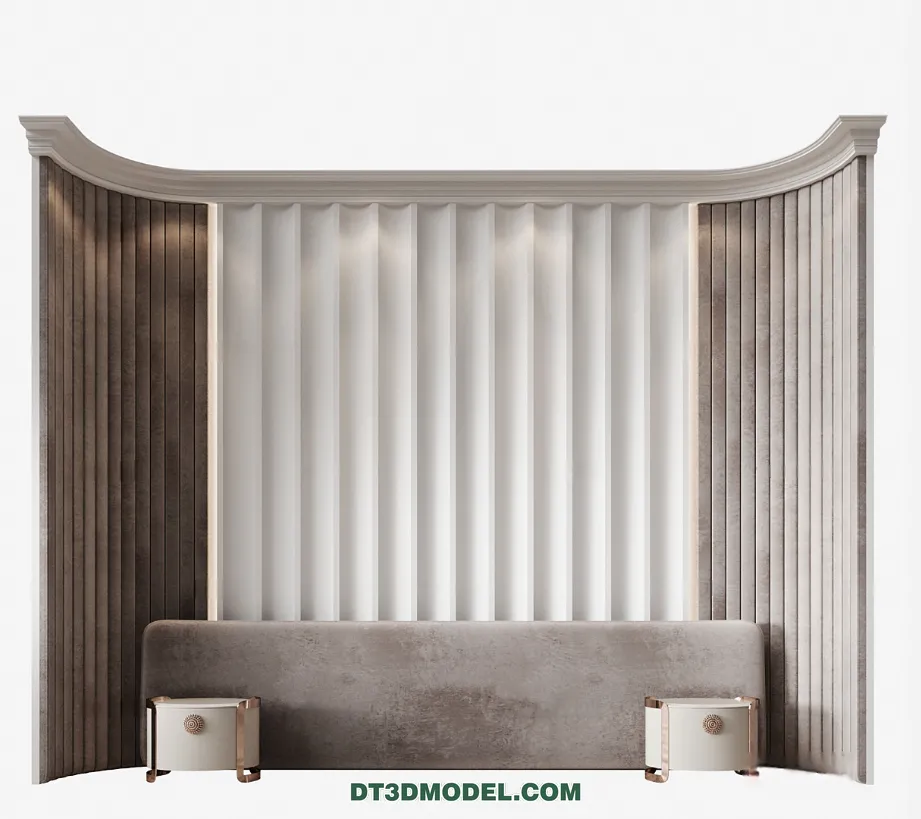 3D Model of Headboard - Bedroom Decoration 3D - 181