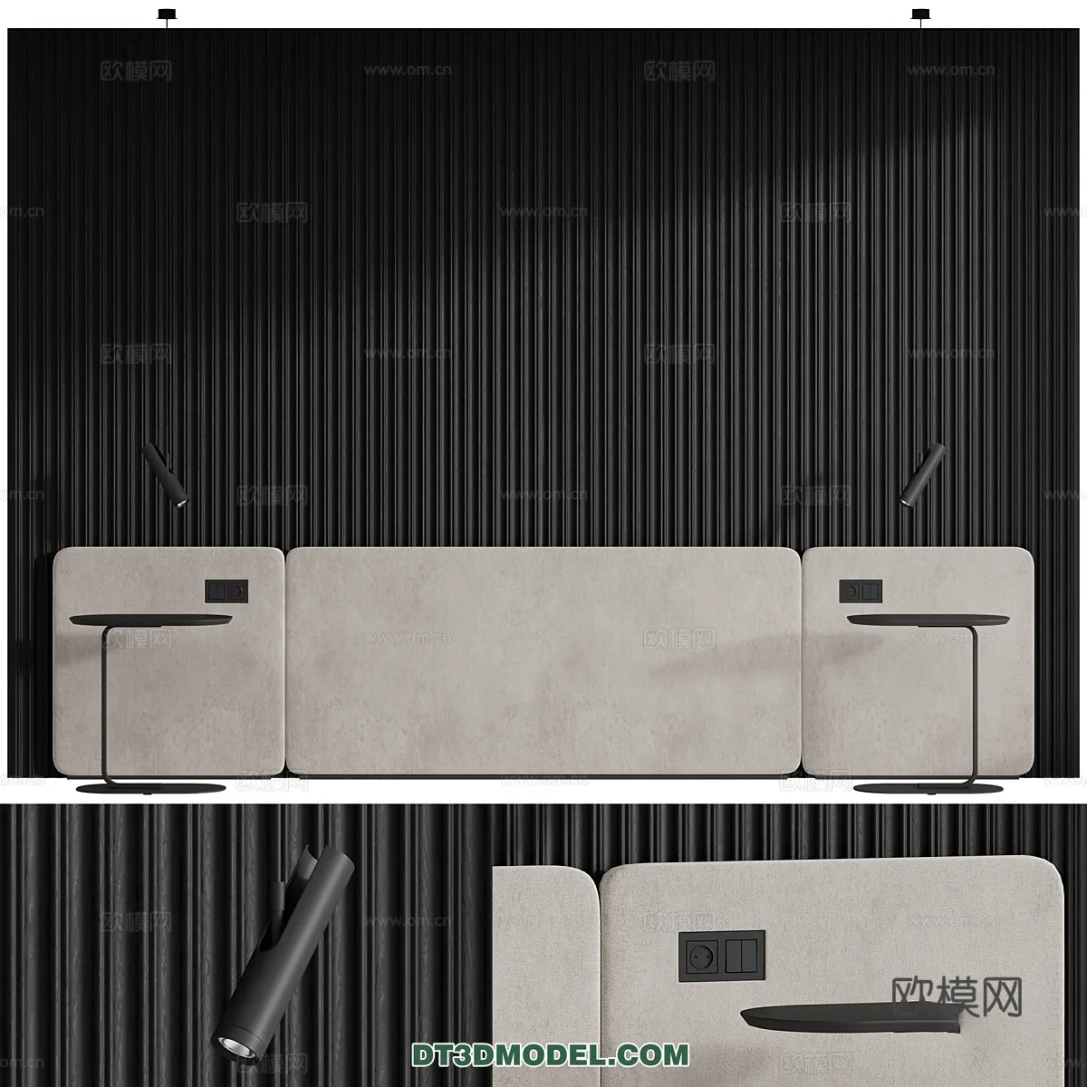 3D Model of Headboard - Bedroom Decoration 3D - 185