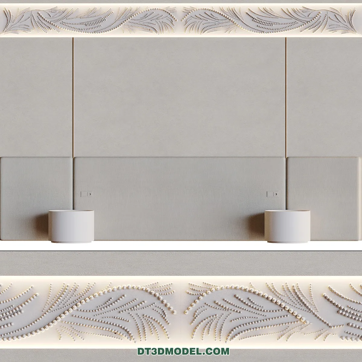 3D Model of Headboard - Bedroom Decoration 3D - 188