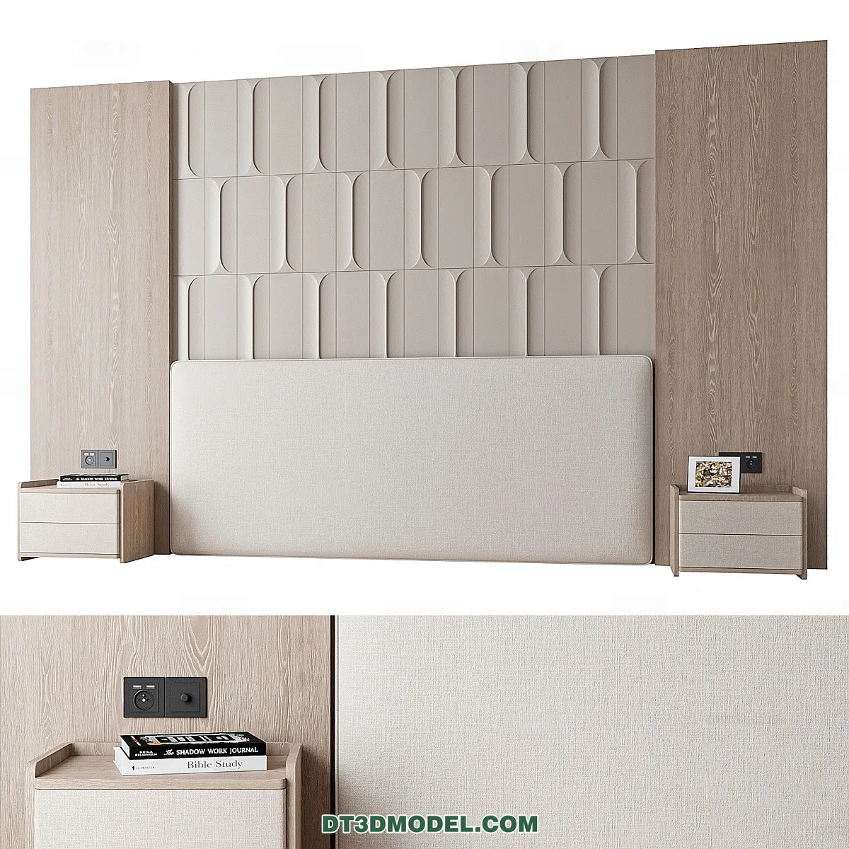 3D Model of Headboard - Bedroom Decoration 3D - 190