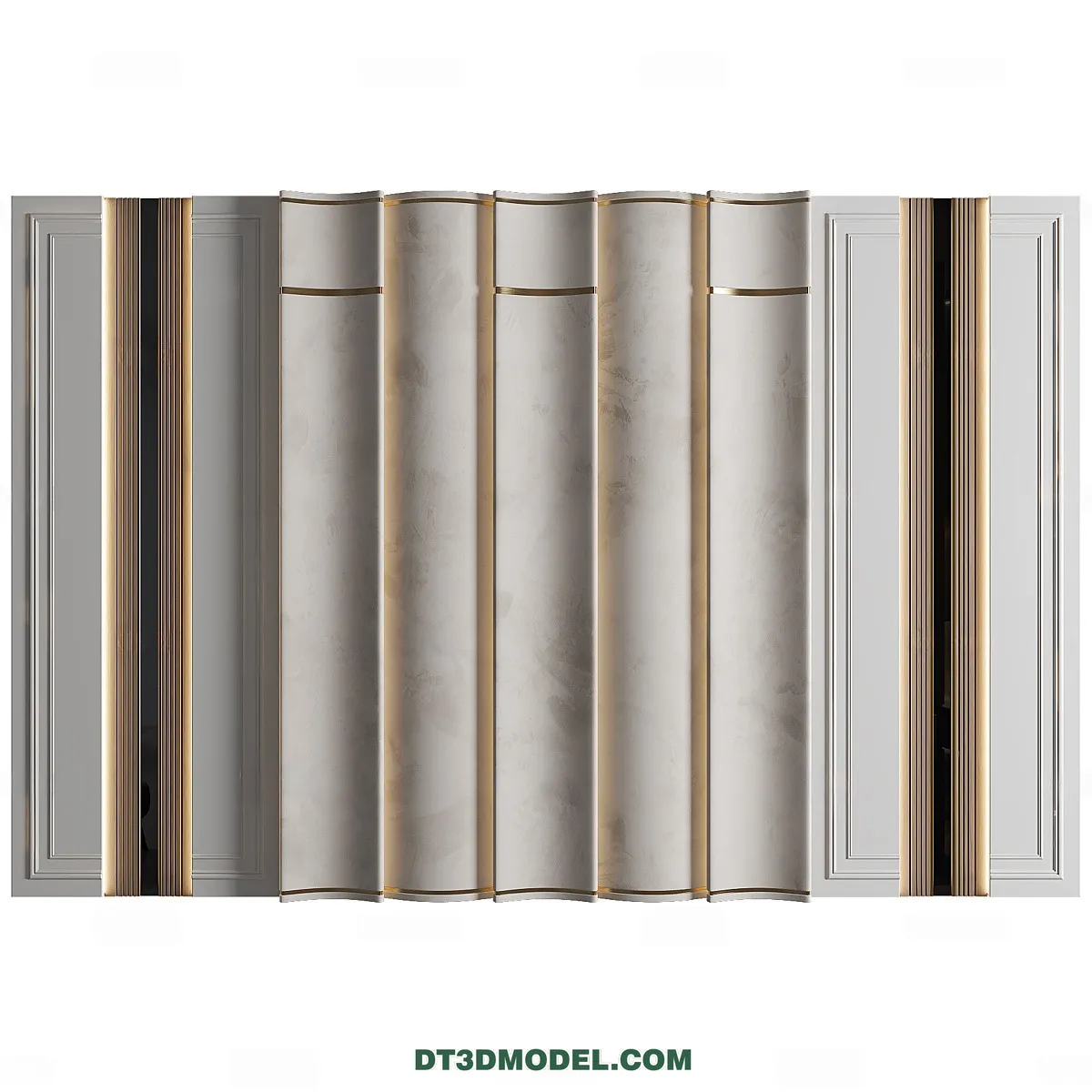 3D Model of Headboard - Bedroom Decoration 3D - 198