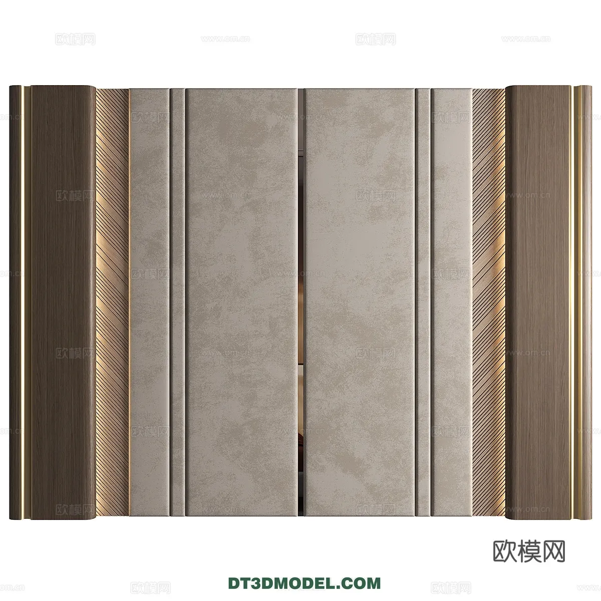 3D Model of Headboard - Bedroom Decoration 3D - 199