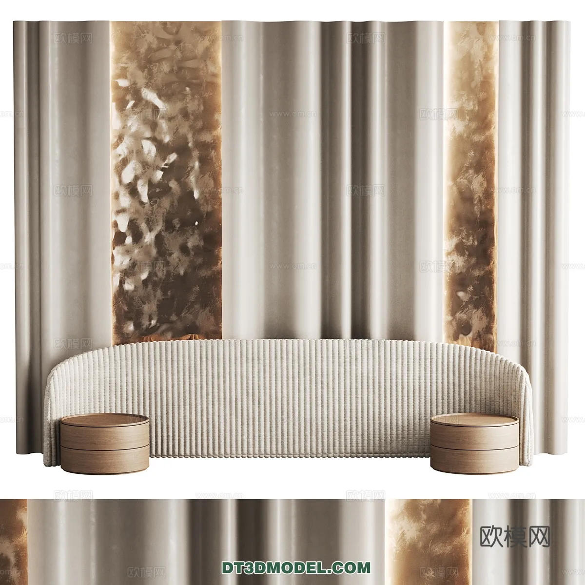 3D Model of Headboard - Bedroom Decoration 3D - 203