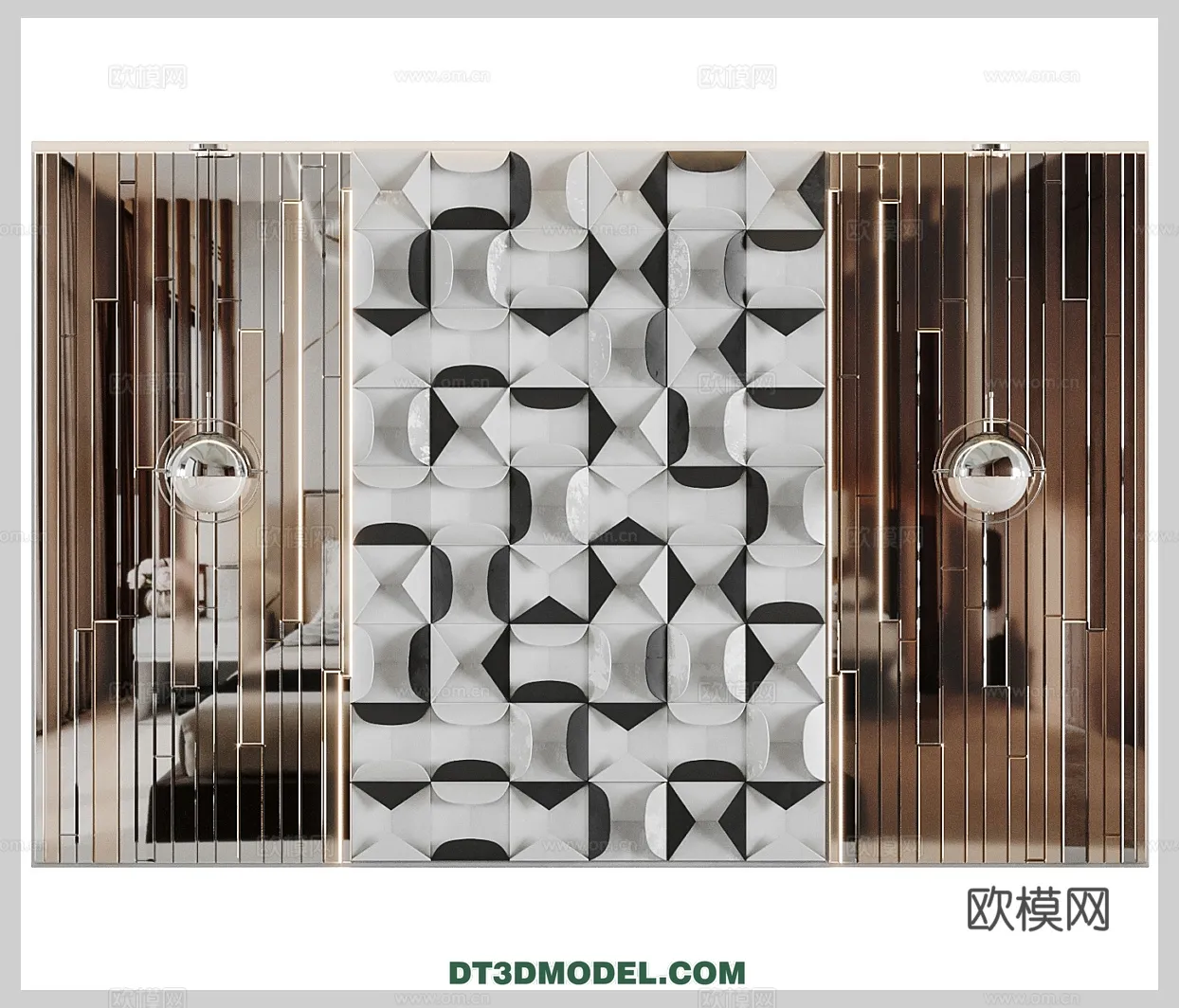 3D Model of Headboard - Bedroom Decoration 3D - 205
