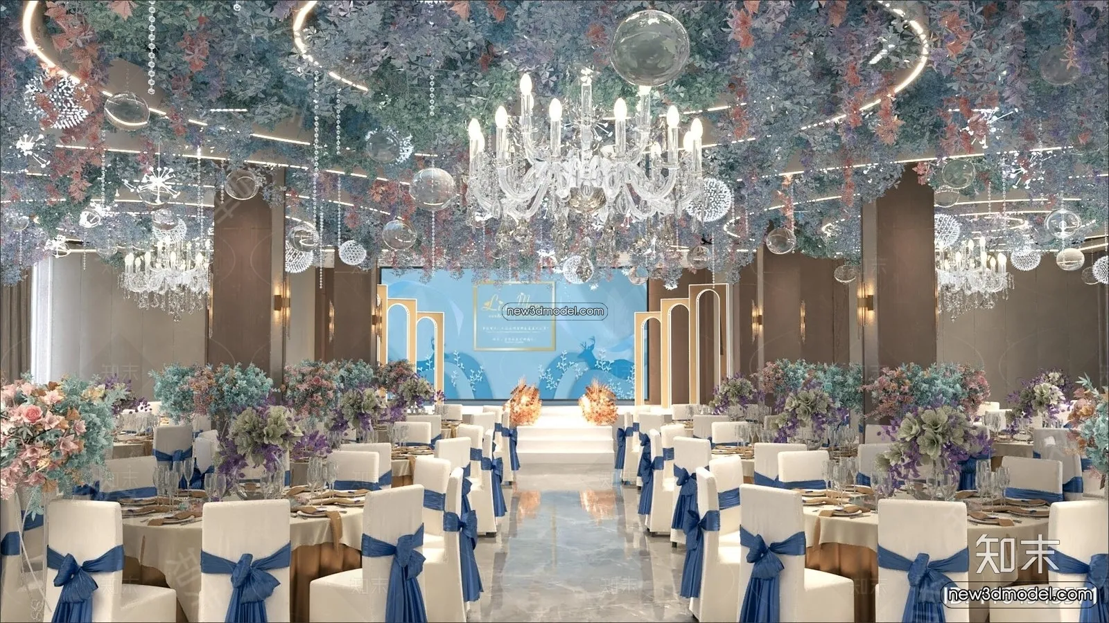 3D Model of Wedding Hall - 3D Scene - 005