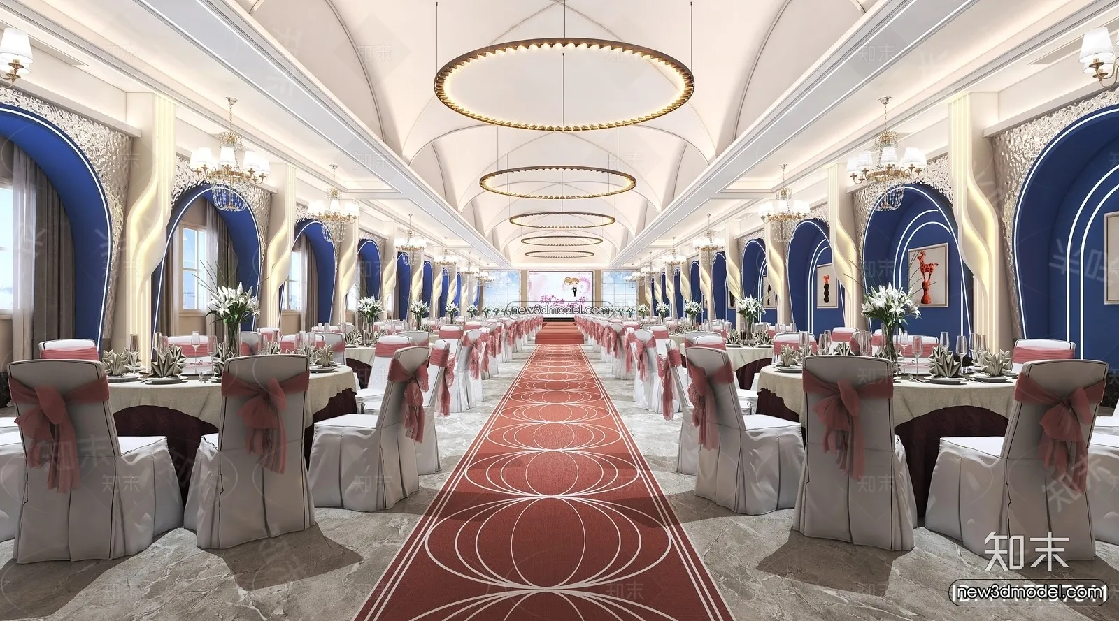 3D Model of Wedding Hall - 3D Scene - 007