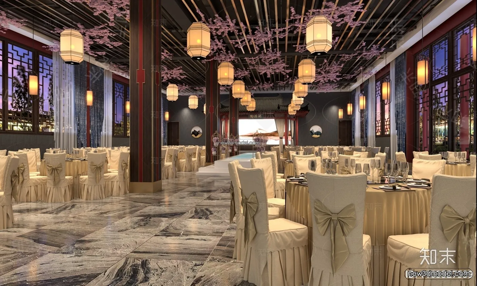 3D Model of Wedding Hall - 3D Scene - 008