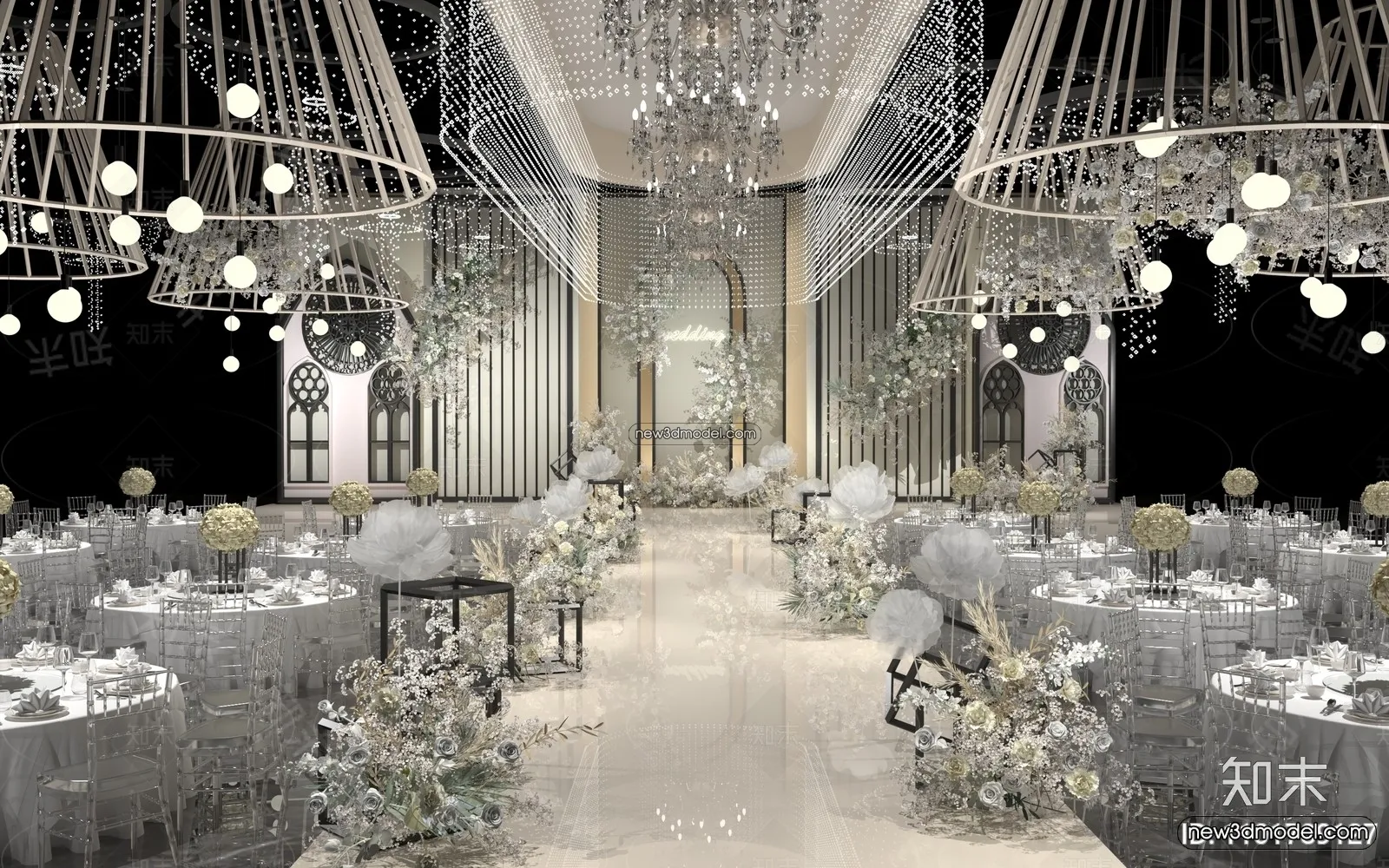 3D Model of Wedding Hall - 3D Scene - 010