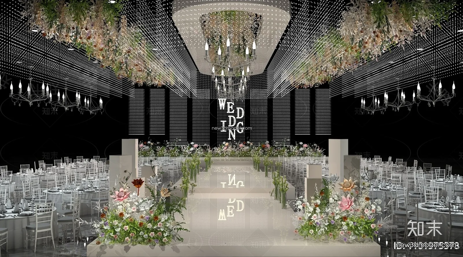 3D Model of Wedding Hall - 3D Scene - 012