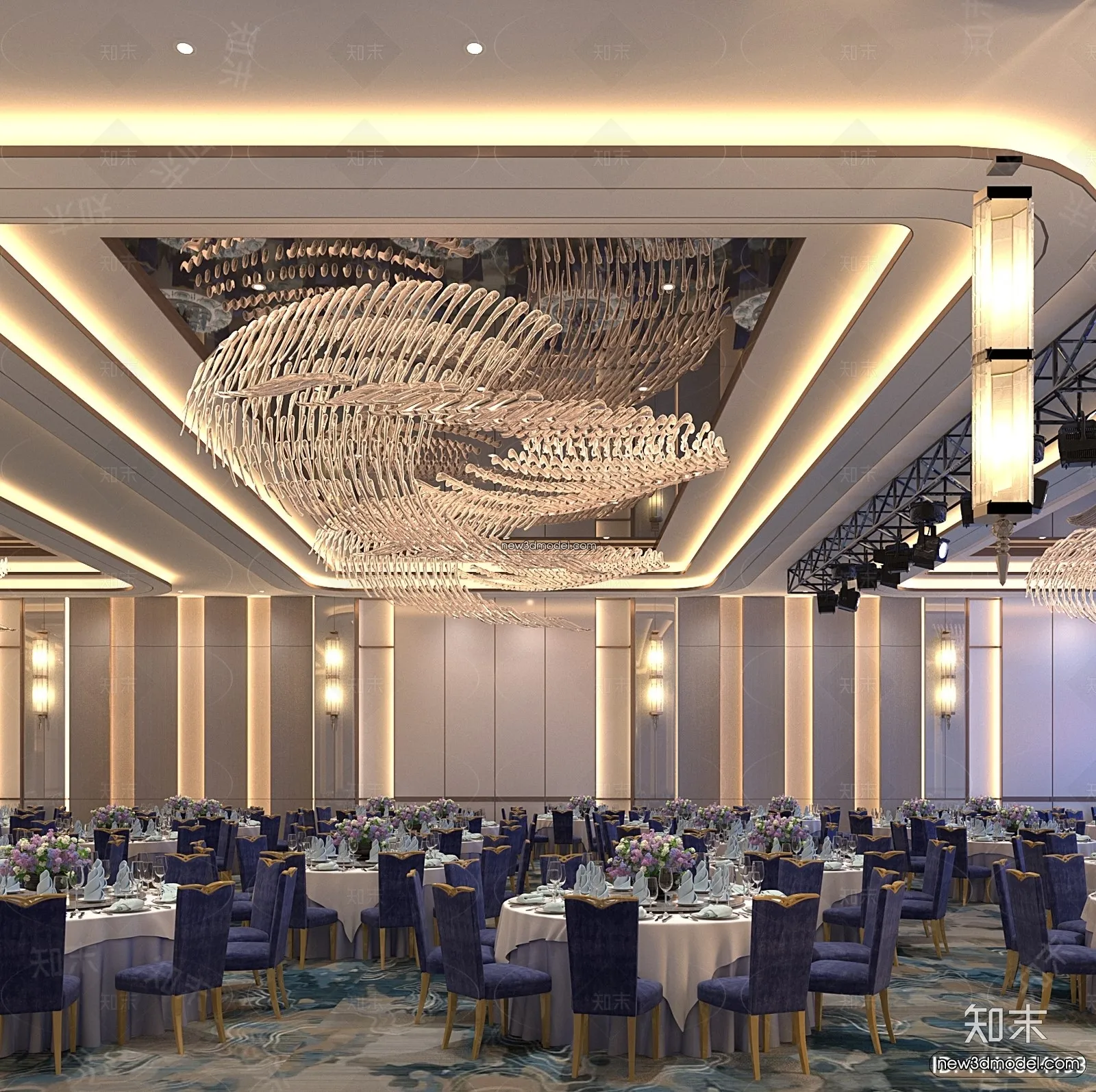 3D Model of Wedding Hall - 3D Scene - 015