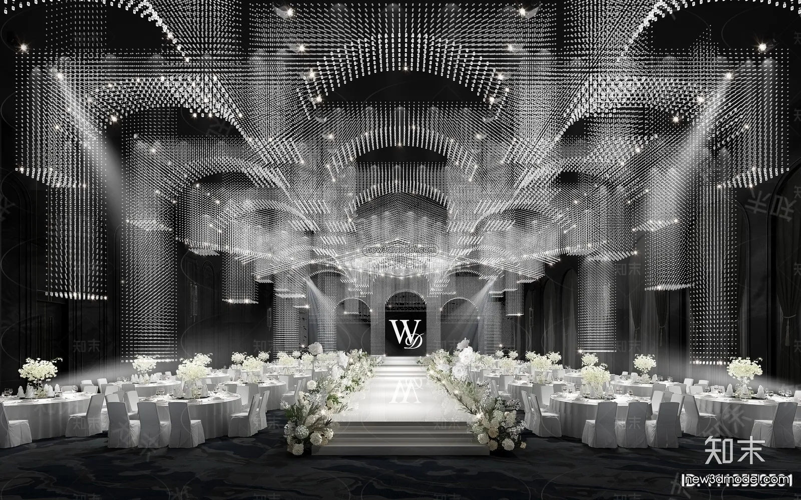 3D Model of Wedding Hall - 3D Scene - 016