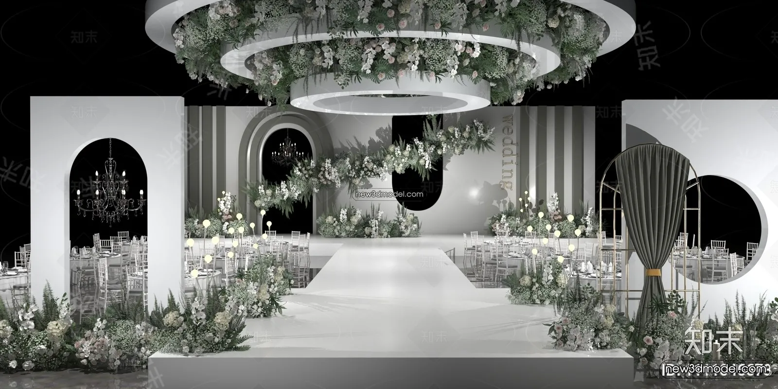 3D Model of Wedding Hall - 3D Scene - 021