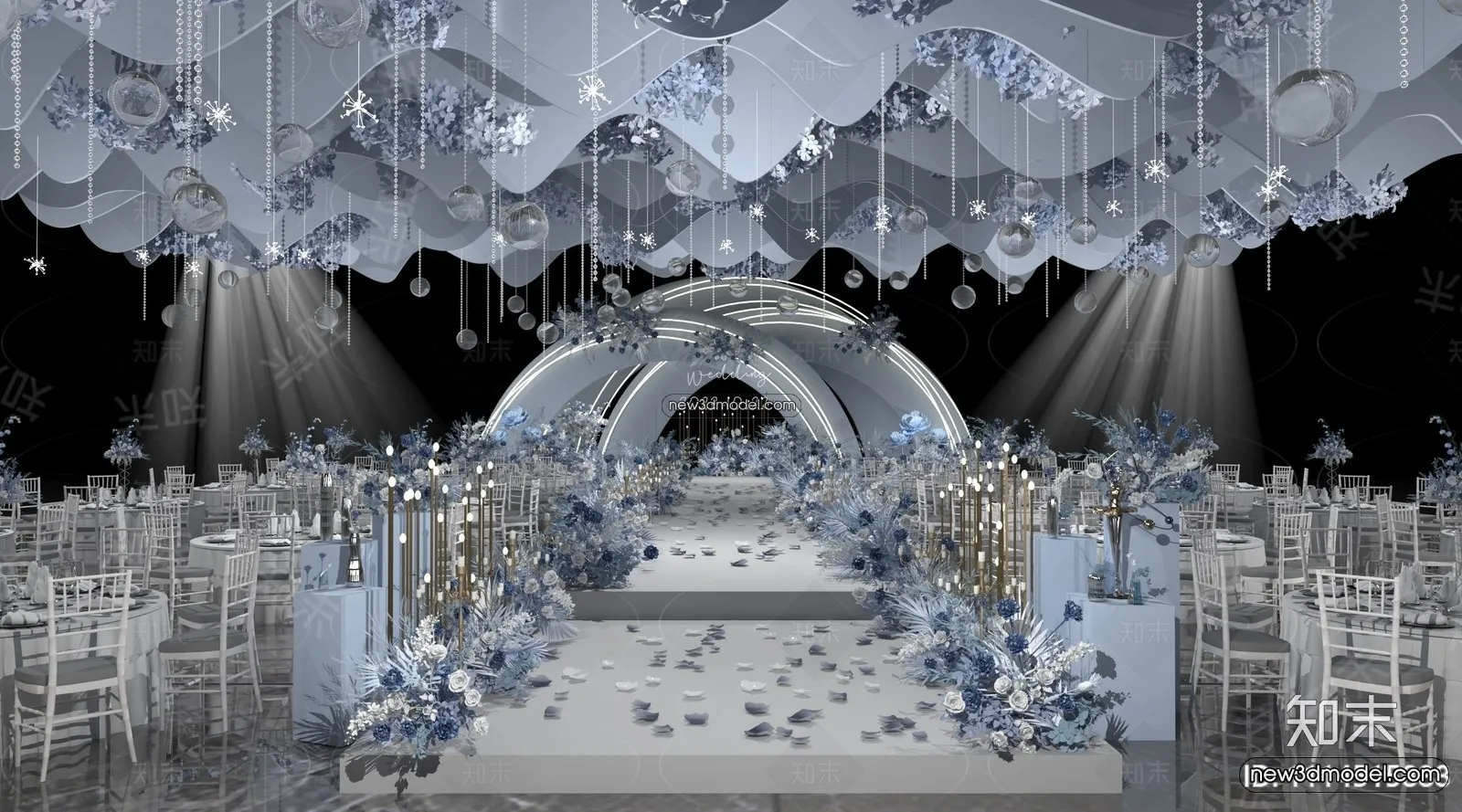 3D Model of Wedding Hall - 3D Scene - 023