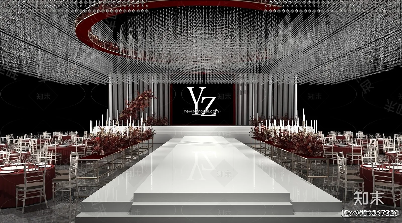 3D Model of Wedding Hall - 3D Scene - 025