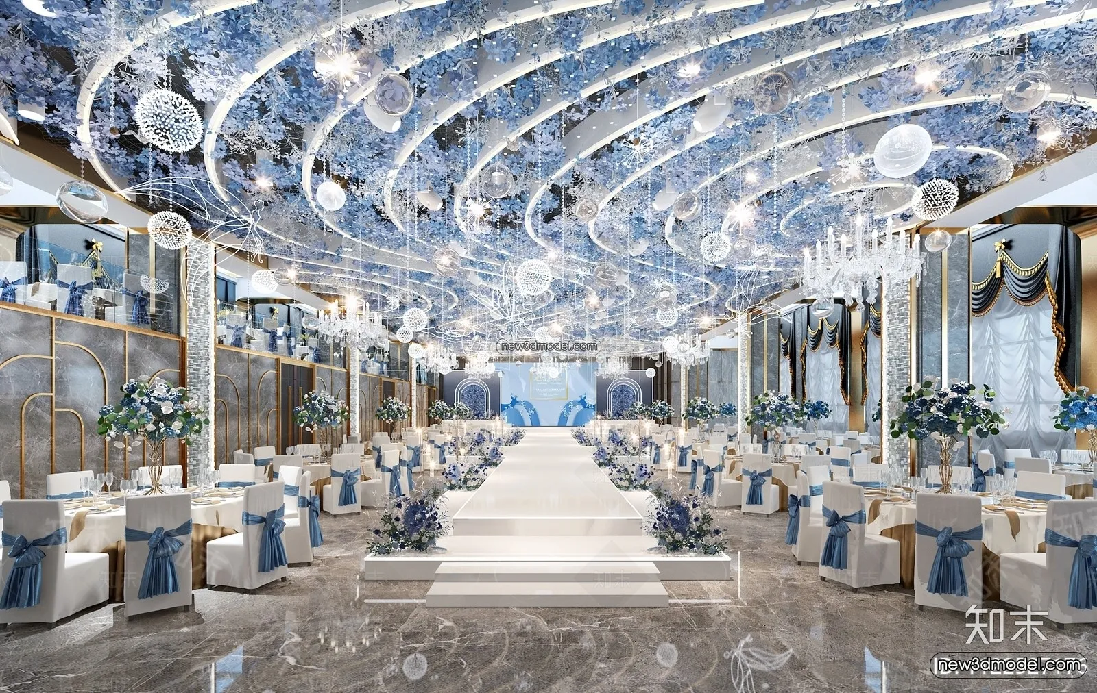 3D Model of Wedding Hall - 3D Scene - 029