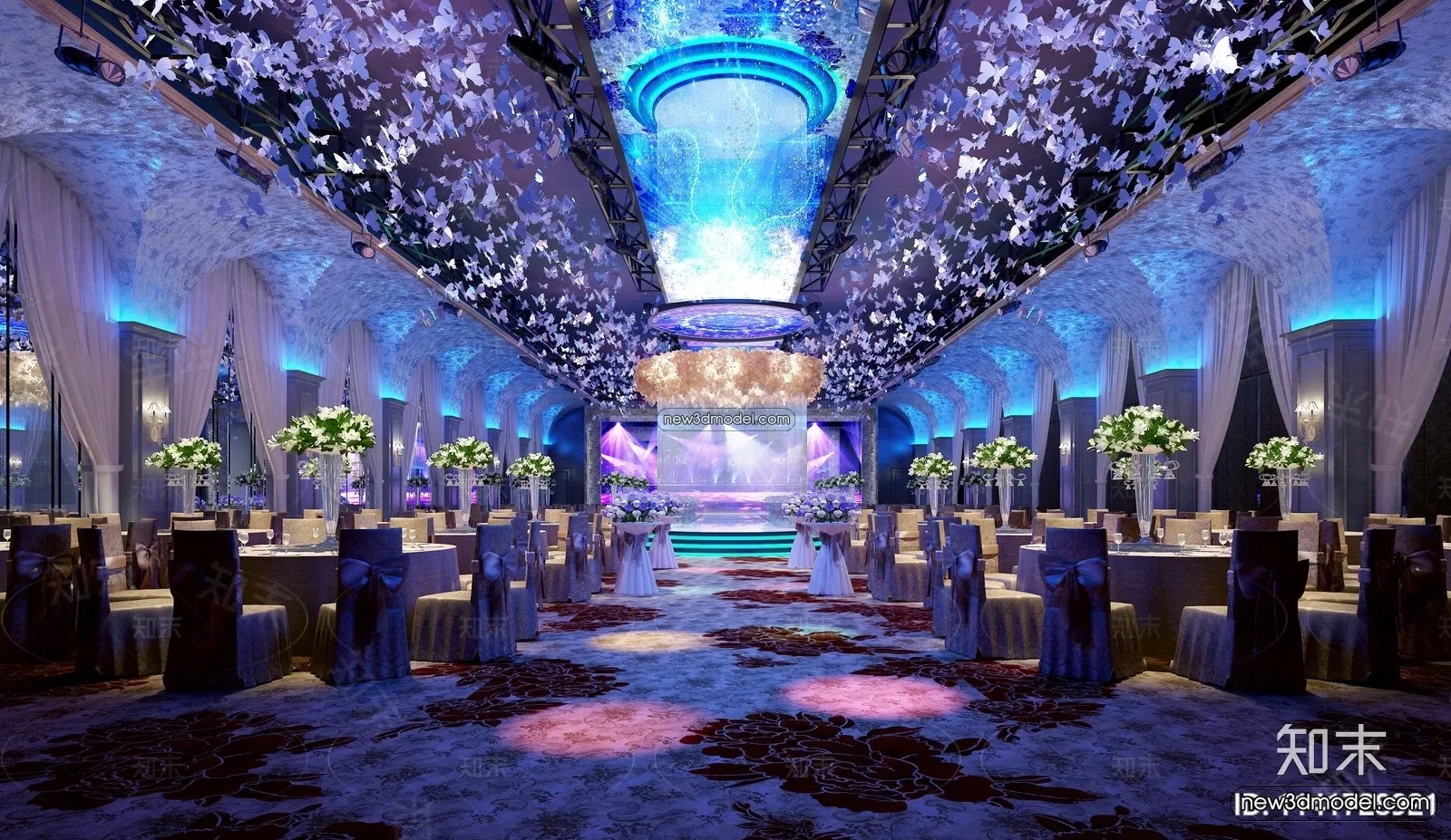 3D Model of Wedding Hall - 3D Scene - 030
