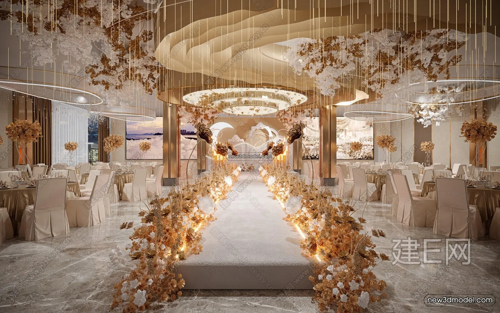 3D Model of Wedding Hall - 3D Scene - 031