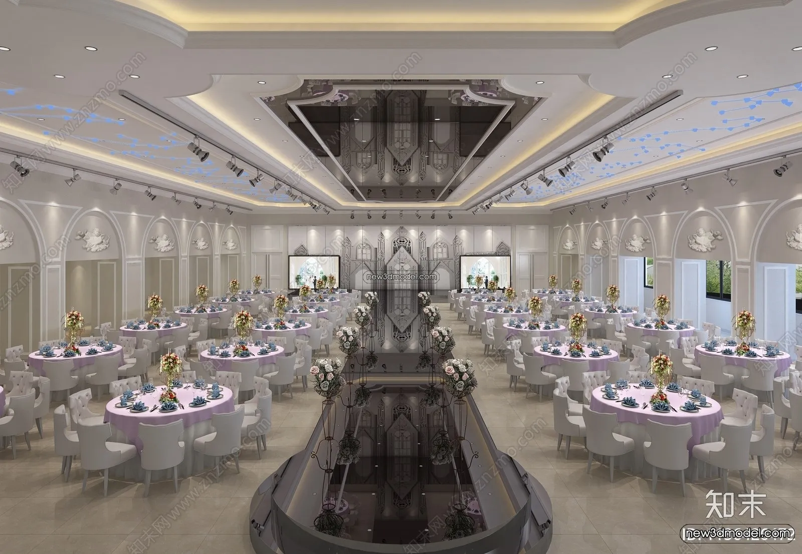 3D Model of Wedding Hall - 3D Scene - 032