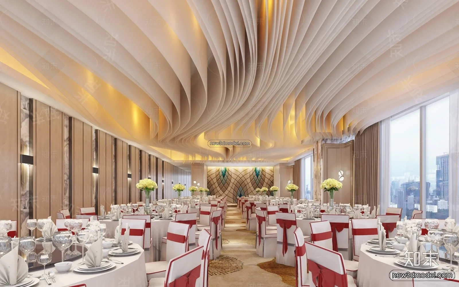 3D Model of Wedding Hall - 3D Scene - 033