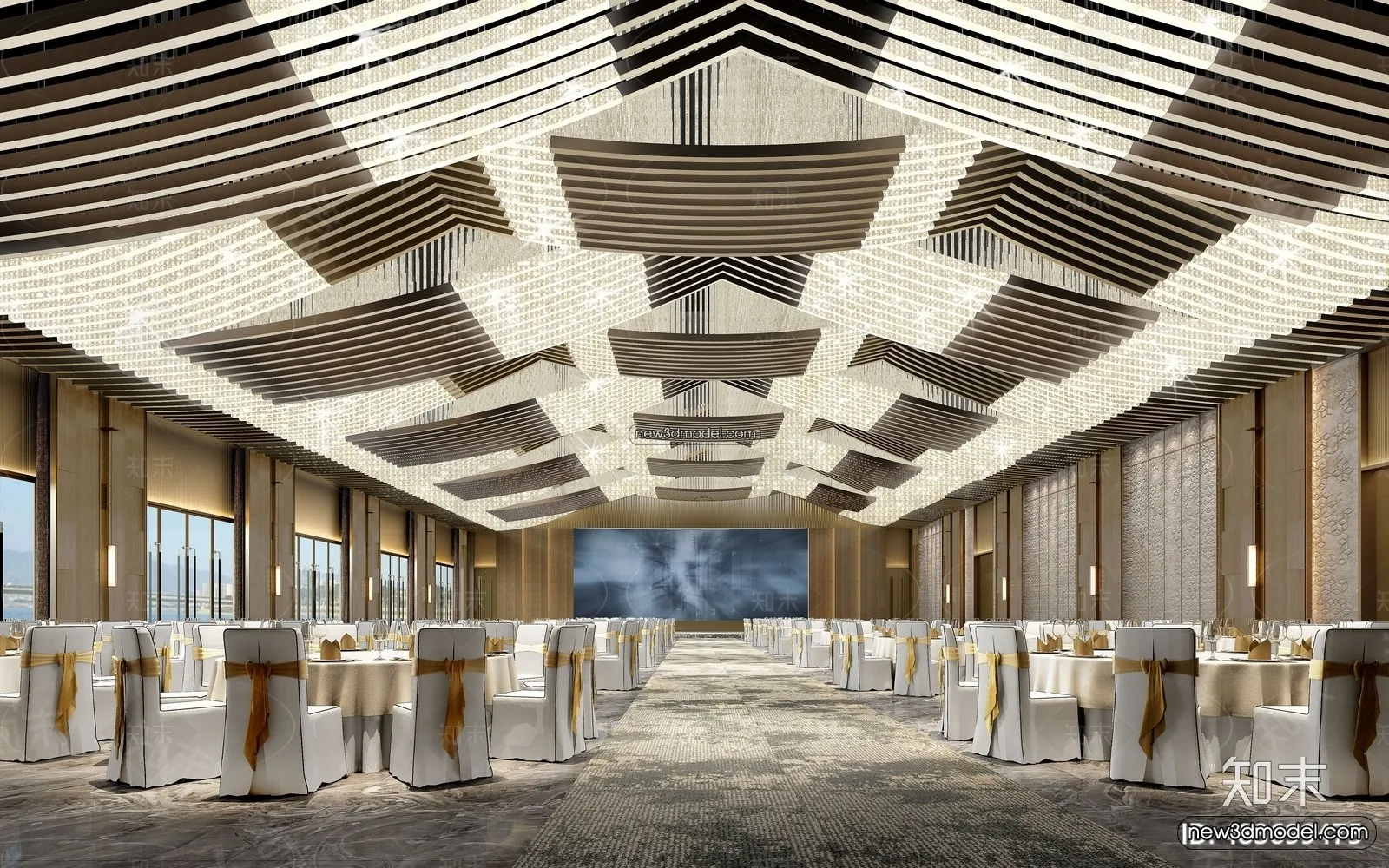 3D Model of Wedding Hall - 3D Scene - 034